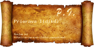 Prierava Ildikó névjegykártya