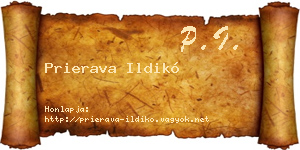 Prierava Ildikó névjegykártya